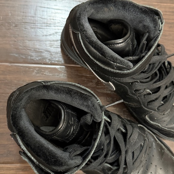 Nike Airforce 1 High Tops Black and clear blue sole - Picture 2 of 5